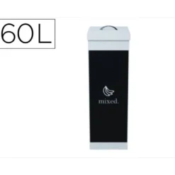 Contenedor papelera reciclaje Paperflow tapa Poliestireno Para residuos orgánicos 60 L