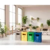 CONTENEDOR PAPELERA RECICLAJE LIDERPAPEL CARTON RECICLADO PARA PAPEL Y CARTON 450X350X650 MM 70 LITROS AZUL