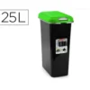 CONTENEDOR PARA RECICLAJE PLASTICFORTE 25 L CON TAPA COLOR VERDE PARCHIS
