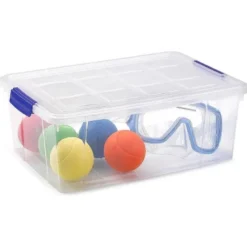 CONTENEDOR PLASTICO PLASTICFORTE 9 LITROS N 29 TRANSPARENTE CON TAPA 260X370X140 MM