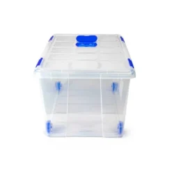 CONTENEDOR PLASTICO PLASTICFORTE N 7 TRANSPARENTE CON TAPA 61L 73X41X32 CM