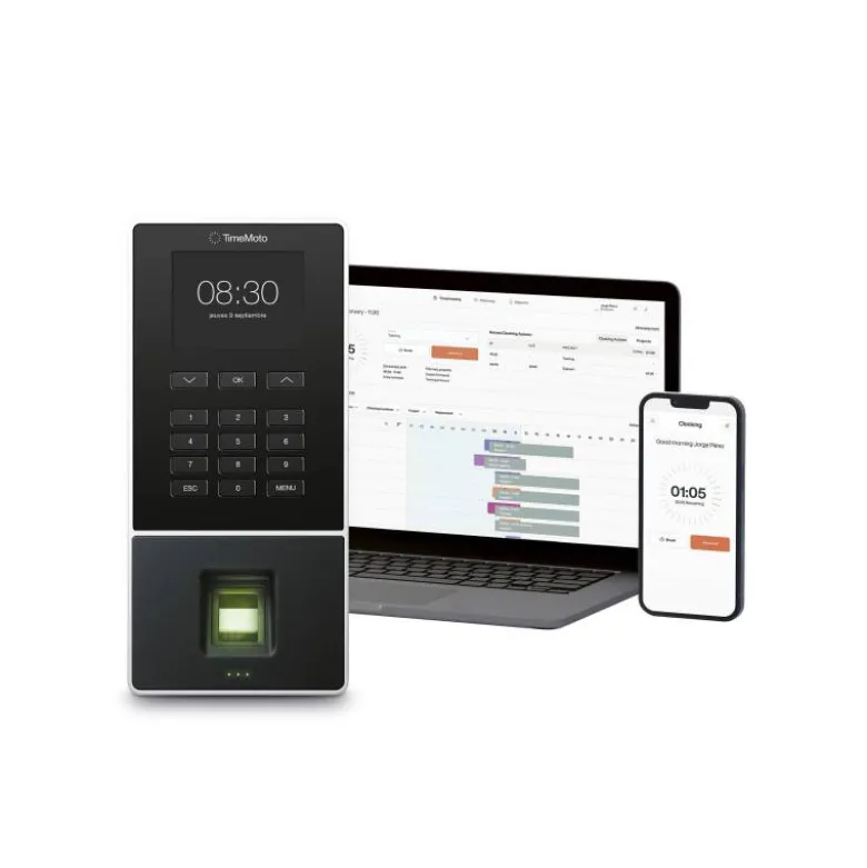 CONTROLADOR DE PRESENCIA SAFESCAN TM-626 CON CODIGO PIN TARJETA RFID O HUELLA DACTILAR HASTA 200 USUARIOS