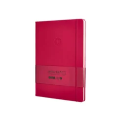 CUADERNO CON GOMILLA ANTARTIK NOTES TAPA DURA A4 HOJAS RAYAS BURDEOS 100 HOJAS 80 GR FSC