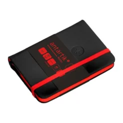 CUADERNO CON GOMILLA ANTARTIK NOTES TAPA DURA A7 HOJAS LISAS NEGRO Y ROJO 80 HOJAS 80 GR FSC