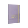 CUADERNO CON GOMILLA ANTARTIK NOTES TAPA BLANDA A5 HOJAS RAYAS MORADO Y AMARILLO 80 HOJAS 80 GR FSC