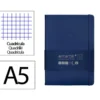 CUADERNO CON GOMILLA ANTARTIK NOTES TAPA DURA A5 HOJAS CUADRICULA AZUL MARINO 100 HOJAS 80 GR FSC