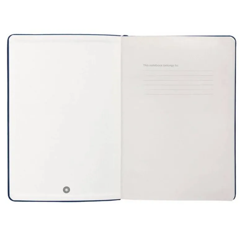 CUADERNO CON GOMILLA ANTARTIK NOTES TAPA DURA A5 HOJAS CUADRICULA AZUL MARINO 100 HOJAS 80 GR FSC