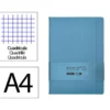 CUADERNO CON GOMILLA ANTARTIK NOTES TAPA DURA A4 HOJAS CUADRICULA AZUL CLARO 100 HOJAS 80 GR FSC