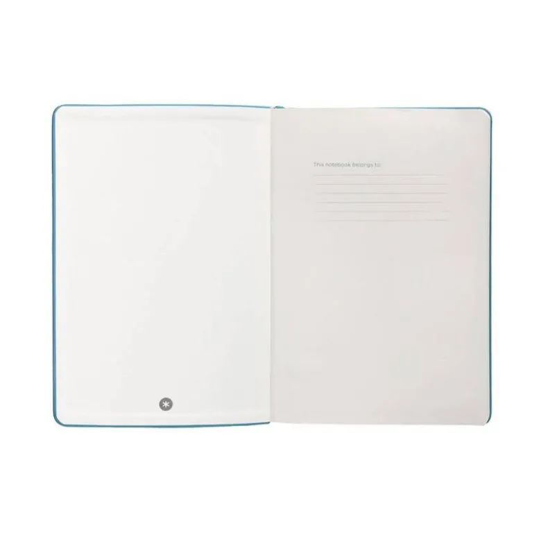 CUADERNO CON GOMILLA ANTARTIK NOTES TAPA DURA A4 HOJAS CUADRICULA AZUL CLARO 100 HOJAS 80 GR FSC