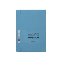 CUADERNO CON GOMILLA ANTARTIK NOTES TAPA BLANDA A5 HOJAS CUADRICULA AZUL CLARO 80 HOJAS 80 GR FSC