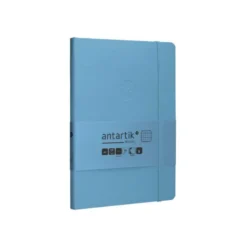 CUADERNO CON GOMILLA ANTARTIK NOTES TAPA BLANDA A5 HOJAS CUADRICULA AZUL CLARO 80 HOJAS 80 GR FSC