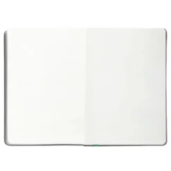 CUADERNO CON GOMILLA ANTARTIK NOTES TAPA DURA A5 HOJAS LISAS GRIS Y TURQUESA 100 HOJAS 80 GR FSC