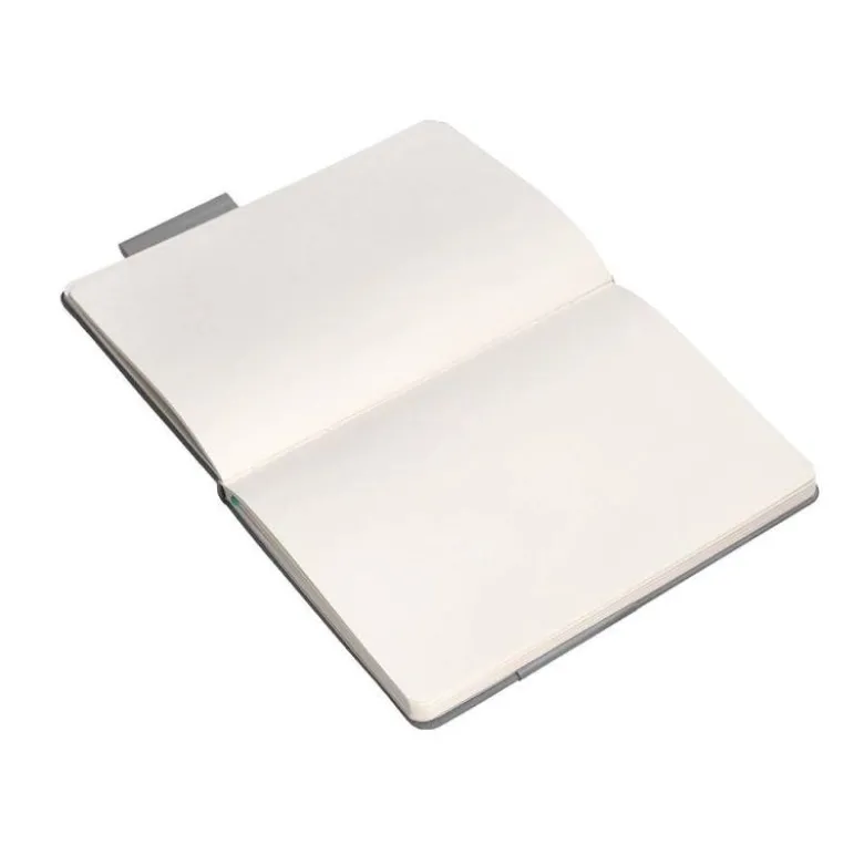 CUADERNO CON GOMILLA ANTARTIK NOTES TAPA DURA A5 HOJAS LISAS GRIS Y TURQUESA 100 HOJAS 80 GR FSC