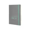 CUADERNO CON GOMILLA ANTARTIK NOTES TAPA BLANDA A5 HOJAS CUADRICULA GRIS Y TURQUESA 80 HOJAS 80 GR FSC