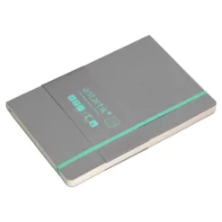 CUADERNO CON GOMILLA ANTARTIK NOTES TAPA BLANDA A5 HOJAS CUADRICULA GRIS Y TURQUESA 80 HOJAS 80 GR FSC