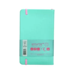 CUADERNO CON GOMILLA ANTARTIK NOTES TAPA DURA A6 HOJAS CUADRICULA ROSA Y TURQUESA 100 HOJAS 80 GR FSC