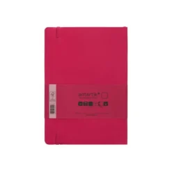 CUADERNO CON GOMILLA ANTARTIK NOTES TAPA BLANDA A5 HOJAS PUNTOS BURDEOS 80 HOJAS 80 GR FSC