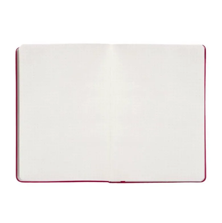 CUADERNO CON GOMILLA ANTARTIK NOTES TAPA DURA A4 HOJAS PUNTOS BURDEOS 100 HOJAS 80 GR FSC