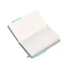 CUADERNO CON GOMILLA ANTARTIK NOTES TAPA DURA A6 HOJAS LISAS ROSA Y TURQUESA 100 HOJAS 80 GR FSC