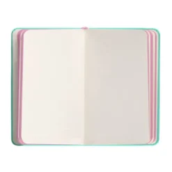 CUADERNO CON GOMILLA ANTARTIK NOTES TAPA DURA A6 HOJAS LISAS ROSA Y TURQUESA 100 HOJAS 80 GR FSC