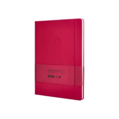 CUADERNO CON GOMILLA ANTARTIK NOTES TAPA DURA A4 HOJAS CUADRICULA BURDEOS 100 HOJAS 80 GR FSC