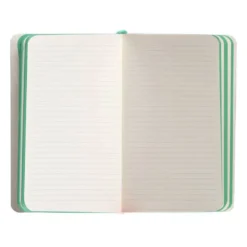 CUADERNO CON GOMILLA ANTARTIK NOTES TAPA BLANDA A6 RAYAS GRIS Y TURQUESA 100 HOJAS 80 GR FSC