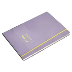 CUADERNO CON GOMILLA ANTARTIK NOTES TAPA DURA A4 HOJAS PUNTOS MORADO Y AMARILLO 100 HOJAS 80 GR FSC