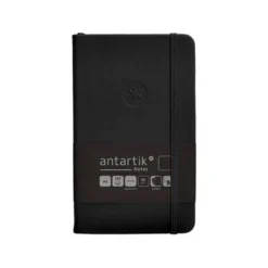 CUADERNO CON GOMILLA ANTARTIK NOTES TAPA DURA A6 HOJAS LISAS NEGRO 100 HOJAS 80 GR FSC