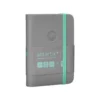 CUADERNO CON GOMILLA ANTARTIK NOTES TAPA DURA A7 HOJAS LISAS GRIS Y TURQUESA 80 HOJAS 80 GR FSC