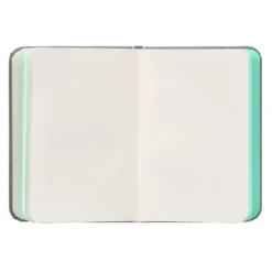 CUADERNO CON GOMILLA ANTARTIK NOTES TAPA DURA A7 HOJAS LISAS GRIS Y TURQUESA 80 HOJAS 80 GR FSC