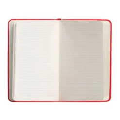 CUADERNO CON GOMILLA ANTARTIK NOTES TAPA DURA A6 HOJAS RAYAS ROJO 100 HOJAS 80 GR FSC
