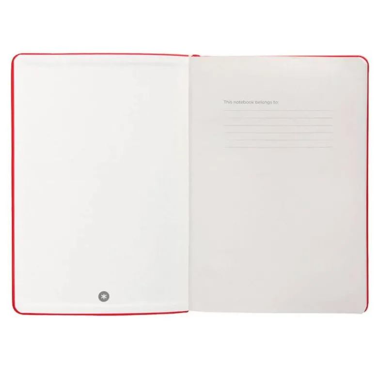 CUADERNO CON GOMILLA ANTARTIK NOTES TAPA DURA A5 HOJAS PUNTOS ROJO 100 HOJAS 80 GR FSC