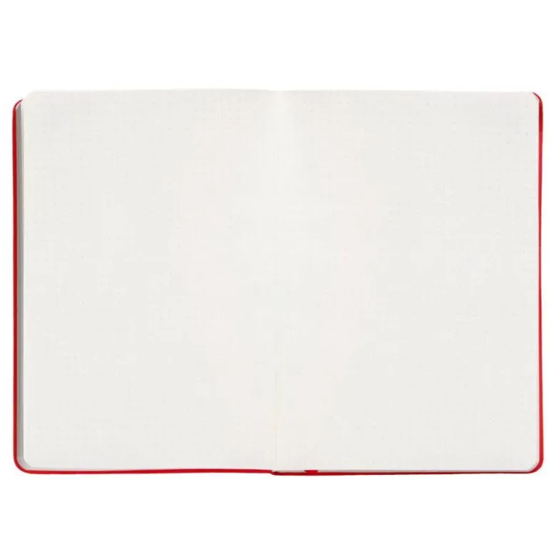 CUADERNO CON GOMILLA ANTARTIK NOTES TAPA DURA A5 HOJAS PUNTOS ROJO 100 HOJAS 80 GR FSC