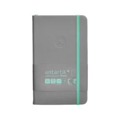 CUADERNO CON GOMILLA ANTARTIK NOTES TAPA DURA A6 HOJAS CUADRICULA GRIS Y TURQUESA 100 HOJAS 80 GR FSC