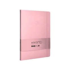 CUADERNO CON GOMILLA ANTARTIK NOTES TAPA DURA A4 HOJAS CUADRICULA ROSA PASTEL 100 HOJAS 80 GR FSC