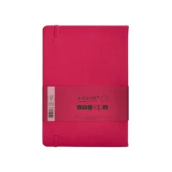 CUADERNO CON GOMILLA ANTARTIK NOTES TAPA DURA A5 HOJAS PUNTOS BURDEOS 100 HOJAS 80 GR FSC
