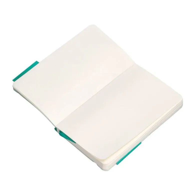 CUADERNO CON GOMILLA ANTARTIK NOTES TAPA BLANDA A6 HOJAS LISAS TURQUESA 100 HOJAS 80 GR FSC