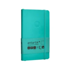 CUADERNO CON GOMILLA ANTARTIK NOTES TAPA BLANDA A6 HOJAS LISAS TURQUESA 100 HOJAS 80 GR FSC