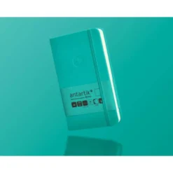 CUADERNO CON GOMILLA ANTARTIK NOTES TAPA DURA A6 HOJAS LISAS TURQUESA 100 HOJAS 80 GR FSC