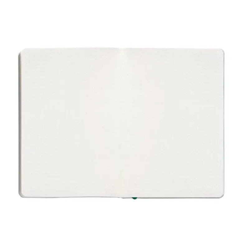 CUADERNO CON GOMILLA ANTARTIK NOTES TAPA BLANDA A5 HOJAS PUNTOS VERDE AGUAMARINA 80 HOJAS 80 GR FSC