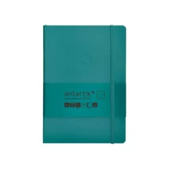 CUADERNO CON GOMILLA ANTARTIK NOTES TAPA BLANDA A5 HOJAS PUNTOS VERDE AGUAMARINA 80 HOJAS 80 GR FSC