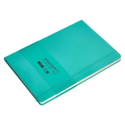 CUADERNO CON GOMILLA ANTARTIK NOTES TAPA DURA A4 HOJAS RAYAS TURQUESA 100 HOJAS 80 GR FSC
