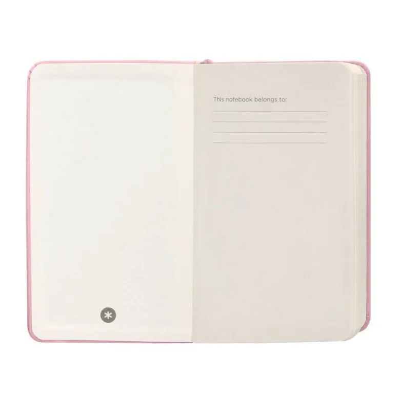 CUADERNO CON GOMILLA ANTARTIK NOTES TAPA DURA A6 HOJAS LISAS ROSA PASTEL 100 HOJAS 80 GR FSC