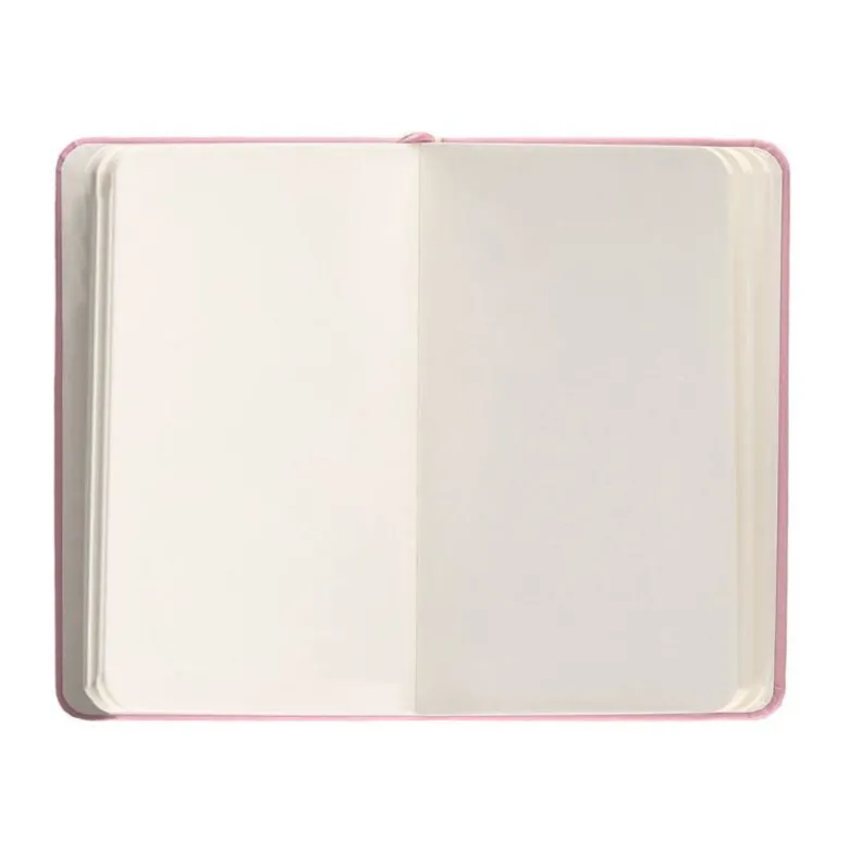 CUADERNO CON GOMILLA ANTARTIK NOTES TAPA DURA A6 HOJAS LISAS ROSA PASTEL 100 HOJAS 80 GR FSC