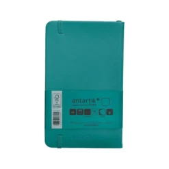 CUADERNO CON GOMILLA ANTARTIK NOTES TAPA DURA A6 HOJAS LISAS VERDE AGUAMARINA 100 HOJAS 80 GR FSC