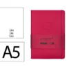 CUADERNO CON GOMILLA ANTARTIK NOTES TAPA DURA A5 HOJAS LISAS BURDEOS 100 HOJAS 80 GR FSC