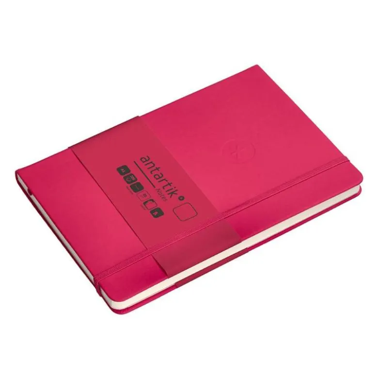 CUADERNO CON GOMILLA ANTARTIK NOTES TAPA DURA A5 HOJAS LISAS BURDEOS 100 HOJAS 80 GR FSC