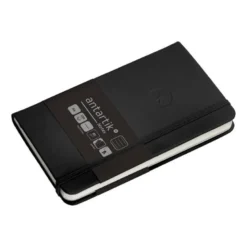 CUADERNO CON GOMILLA ANTARTIK NOTES TAPA DURA A6 HOJAS RAYAS NEGRO 100 HOJAS 80 GR FSC