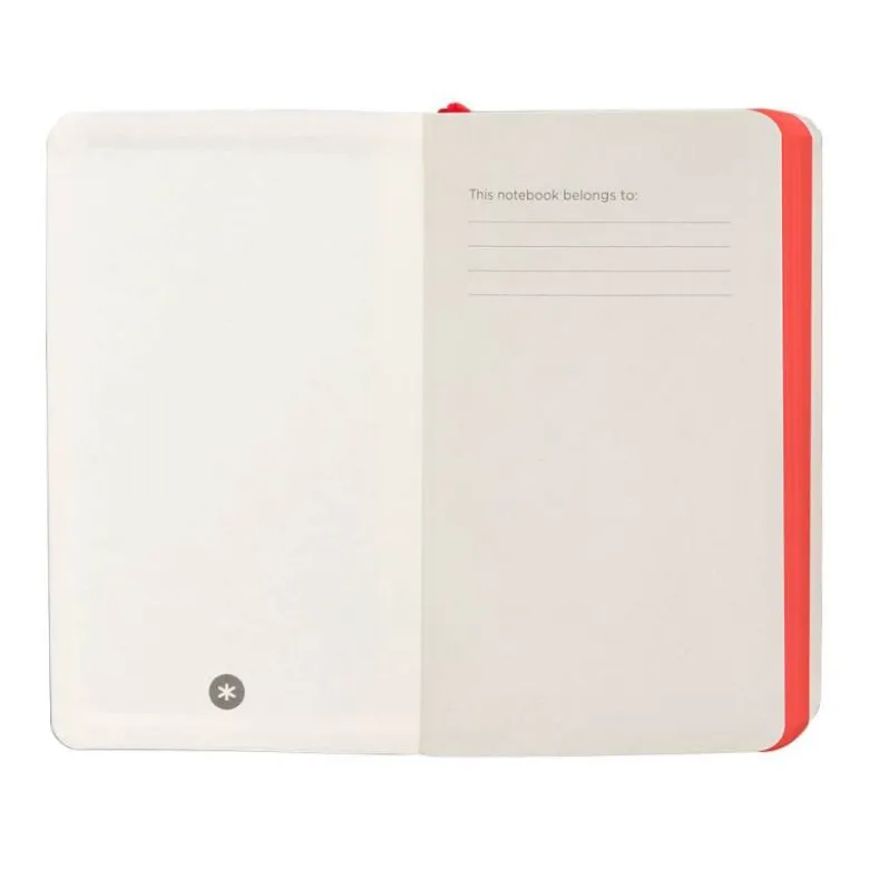 CUADERNO CON GOMILLA ANTARTIK NOTES TAPA BLANDA A6 HOJAS LISAS NEGRO Y ROJO 100 HOJAS 80 GR FSC
