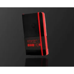 CUADERNO CON GOMILLA ANTARTIK NOTES TAPA BLANDA A6 HOJAS LISAS NEGRO Y ROJO 100 HOJAS 80 GR FSC